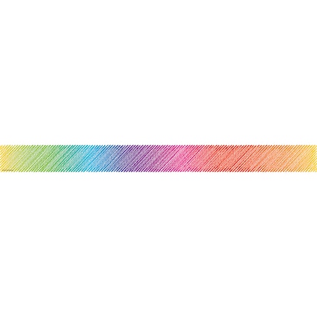 Teacher Created Resources Colorful Scribble Straight Border Trim, 35 Feet/Pack, PK6 TCR3418
